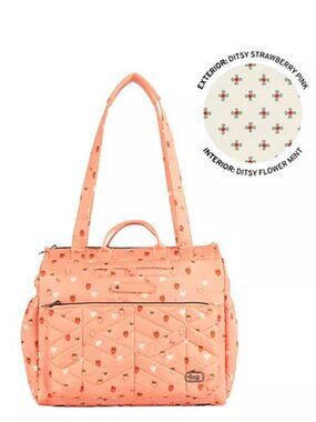 Lug Soprano RFID Tote Bag Ditsy Strawberry Pink